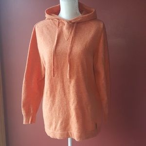 Orange Wool Blend Fall Sweater Hoodie